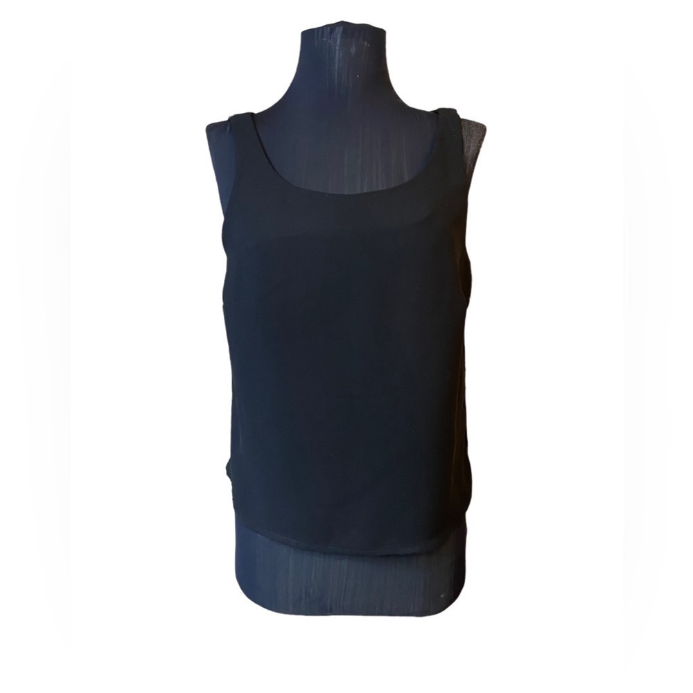 Vintage Lillie Rubin Black Silk Blend Sleeveless Blouse Size 6